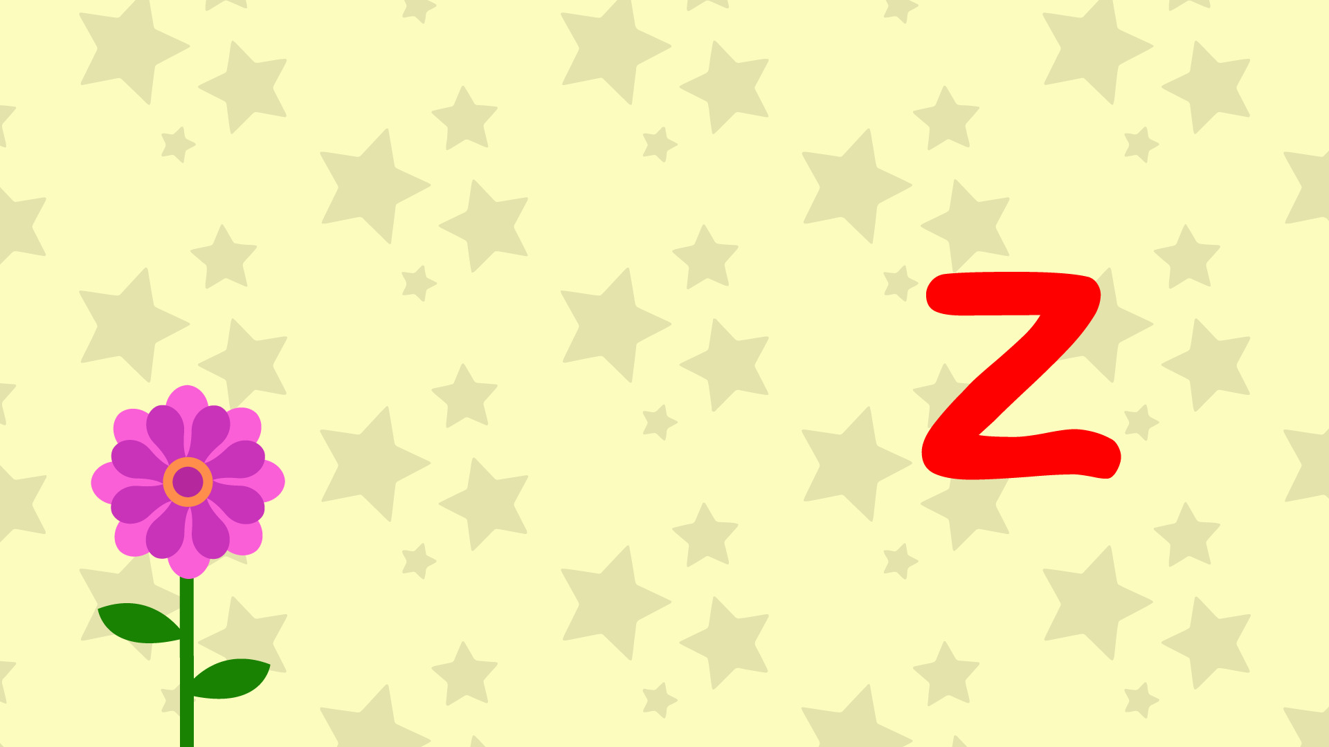 z Is For zinnia - Lower Case